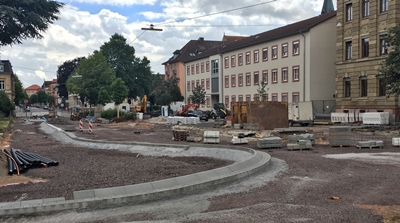 Die Sanierung der Friedrich-Ebert-Straße soll noch in diesem Jahr abgeschlossen werden.